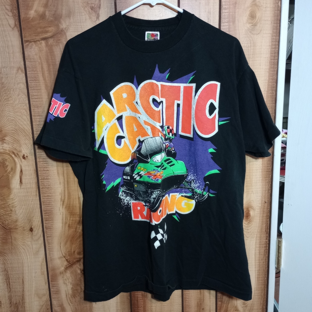 Vintage Team Arctic, Arctic Cat 440 ZR Racing Shirt Men XL F.O.T.L. Heavy Cotton